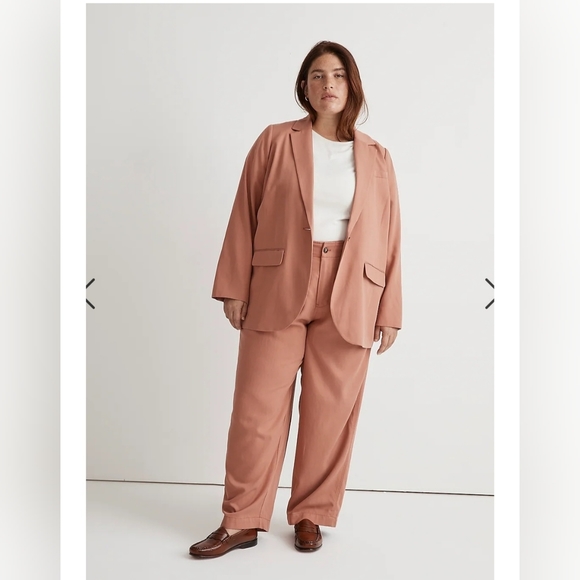Madewell Jackets & Blazers - New Madewell Women's Rust Oversized Plus Size Blazer 2X One Button Pockets
